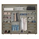 Ver imagem 3 de Guarda Roupa Casal Cavic com Kit Mesa de Cabeceira Duna Off White - Henn