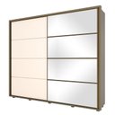Ver imagem 2 de Guarda Roupa Casal Cavic com Kit Mesa de Cabeceira Duna Off White - Henn