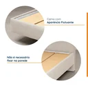 Ver imagem 5 de Cama Queen Boreal Flutuante CabeCasa MadeiraOriginals Bege