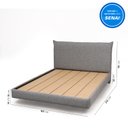 Ver imagem 3 de Cama Queen Boreal Flutuante CabeCasa MadeiraOriginals Cinza
