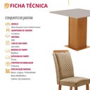 Ver imagem 2 de Mesa de Jantar Loren 4 Lugares MDF com Cadeiras Lorena Off White 90cm Moderna