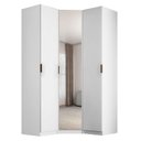 Ver imagem 2 de Guarda-Roupa de Canto Obliquo Espelho 3 Portas 100% MDF Clean Altezza