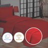 Edredom Solteiro Vermelho Aconchego Dupla Face 2,4 X 1,5 Metros Casa Dona - 2