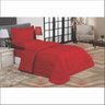 Edredom Solteiro Vermelho Aconchego Dupla Face 2,4 X 1,5 Metros Casa Dona - 1