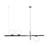 Pendente Haven na Cor Preto com Globos Brancos Fosco para 3 Lâmpadas G9 de LED - 1