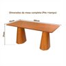 Mesa 6 Lugares Retangular em Madeira Maciça Fortaleza Authentic Espresso Móveis - 3
