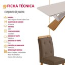 Ver imagem 5 de Mesa de Jantar Yasmin 180cm Tampo com Vidro 6 Cadeiras Carol Veludo Capuccino/nat/off/serig. Off