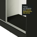 Ver mais imagens de Guarda-Roupa Casal 100% MDF Madesa Royale 3 Portas de Correr com Espelho Preto Cor:Preto