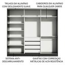 Ver imagem 5 de Guarda-Roupa Casal 100% MDF Madesa Royale 3 Portas de Correr com Espelho Preto Cor:Preto