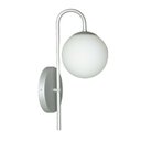 Ver imagem 2 de Arandela Luminária Curva Globo 10 Cm Moderno Prata Fosco Bf Decor Arandela Curva Globo 10