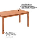 Ver imagem 6 de Conjunto de Jantar Retangular 6 Lugares 150cm 100% Madeira Maciça Treviso Yescasa Marrom/Cedro