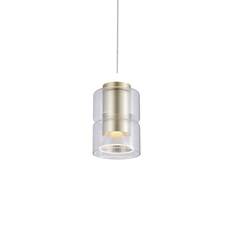 Lustre Pendente Nordecor Roz 2698 Dourado Fosco Led Bivolt Dourado Fosco 2698