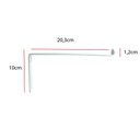 Ver imagem 2 de Kit 6 peças Suporte cantoneira Invertida - Mod. 2 "S" p/ prateleira de 20cm - Branca