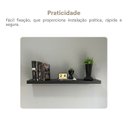 Ver imagem 7 de Prateleira Suspensa para Parede Suporte Invisível 90x17cm Tamburato Preto Artany