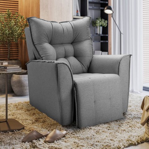 Poltrona do Papai Reclinável King - Linho