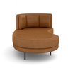 Sofá Chaise Lado Esquerdo Downey Sala de Estar Pu Whisky G15 - Gran Belo - 8