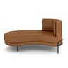 Sofá Chaise Lado Esquerdo Downey Sala de Estar Pu Whisky G15 - Gran Belo - 6