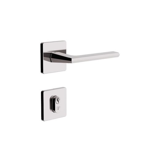Fechadura Roseta Quadrada Design Externa 40mm Cromado 740e12755cr 3f