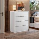 Ver imagem 4 de Cômoda Alia 4 Gavetas Branco Brilho - Demartêz
