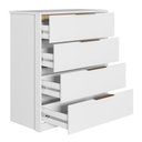 Ver imagem 3 de Cômoda Alia 4 Gavetas Branco Brilho - Demartêz