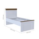 Ver imagem 2 de Cama de Solteiro em Mdf 88x188cm Design Moderno Resistente