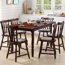 Ver imagem 1 de Mesa de Jantar 102ea com 06 Cadeiras 155ea Castanho Acetinado Piratini