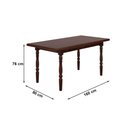 Ver imagem 2 de Mesa de Jantar 102ea com 06 Cadeiras 155ea Castanho Acetinado Piratini