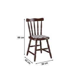 Mesa de Jantar 102ea com 06 Cadeiras 155ea Castanho Acetinado Piratini - 3