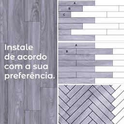 Piso Vinílico Auto Adesivo Régua Madeira Manta Caixa 5m² Brinovar - 5
