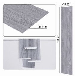 Piso Vinílico Auto Adesivo Régua Madeira Manta Caixa 5m² Brinovar - 7