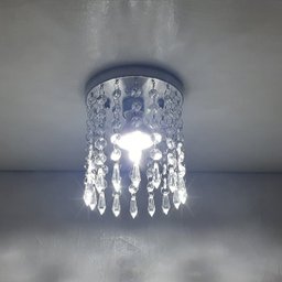 Lustre Em Cristais Acrílicos Alto Brilho Redondo 15 Cm Alt - 3