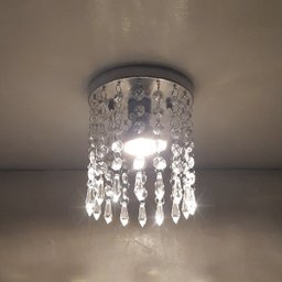 Lustre Em Cristais Acrílicos Alto Brilho Redondo 15 Cm Alt - 2