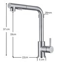 Ver imagem 3 de Torneira Cozinha Monocomando Gourmet Inox 304 Escovado