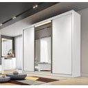 Ver imagem 2 de Guarda Roupa Casal com 1 Porta Espelhada 6 Gavetas - Diamond-branco - Móveis Novo Horizonte