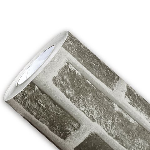 Papel Adesivo Tijolinho Cinza Escuro 3d Texturizado Vinil Lavável Autocolante para Decoração