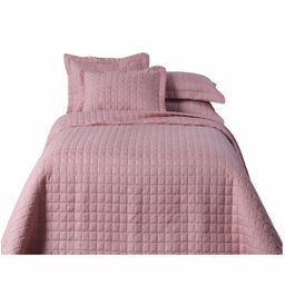 Kit Cobre Leito Dupla Face Micro Percal 200 Fios Queen com Porta Travesseiro:rosa - 3