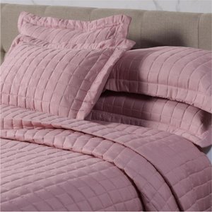 Kit Cobre Leito Dupla Face Micro Percal 200 Fios Queen com Porta Travesseiro:rosa