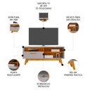 Ver imagem 3 de Rack Bancada para Tv 55 Pol 136cm Paládio Off/naturalle - Bechara