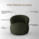 Ver imagem 2 de Poltrona Eloah Verde Selva Linho Turco Italiano Base Giratória Design Atemporal Premium Sala