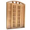 Ver imagem 5 de Porta Balcão de Correr de Madeira Cedro Arana Veneziana em Arco Bat.14 Cm- 2.35 (a) X 1.30 (l)