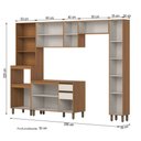 Ver imagem 4 de Cozinha Completa Venaly 12 Portas 2 Gavetas com Tampo e Vidro Cinamomo/Off White - Henn