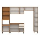 Ver imagem 3 de Cozinha Completa Venaly 12 Portas 2 Gavetas com Tampo e Vidro Cinamomo/Off White - Henn