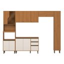 Ver imagem 2 de Cozinha Completa Venaly 12 Portas 2 Gavetas com Tampo e Vidro Cinamomo/Off White - Henn