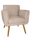 Ver imagem 2 de Kit 02 Poltronas Decorativa Sala Recepção Em Tressê Isabella Suede Bege- LM DECOR