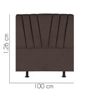 Ver imagem 2 de Cabeceira Estofada Bélgica 100cm Solteiro Para Cama Box Quarto Corino Marrom - Gat Magazine