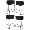Ver imagem 1 de Kit 4 Banquetas Base Aço Preto B-300 Black
