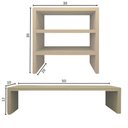 Ver imagem 6 de Kit Suporte de Mesa Monitor e Escaninho Organizador Cor Nude