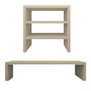 Ver imagem 1 de Kit Suporte de Mesa Monitor e Escaninho Organizador Cor Nude