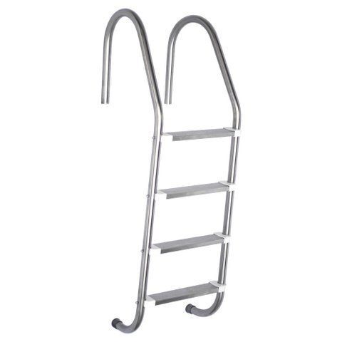 Escada para Piscina 4 Degraus em Aço Inox