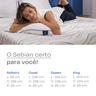 Colchão King Sebian Mattress Molas Ensacadas Visco Elástico 193x203 Megalastic Embalagem a Vácuo Memórias Sebian - 9